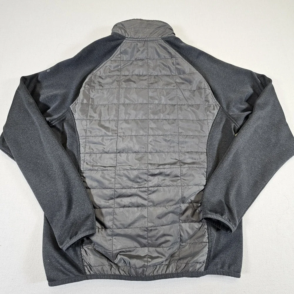 Orvis Mixed Media Zip‎ Up Jacket Mens Large Gray Coat Pockets Stretch Grey